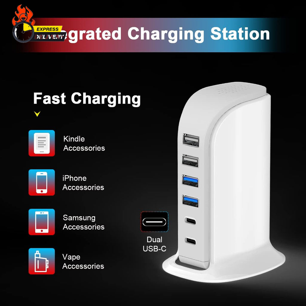 Power Up Your Devices with the Ultimate 45W USB Charging Station – Fast Charging for All Your Gadgets!