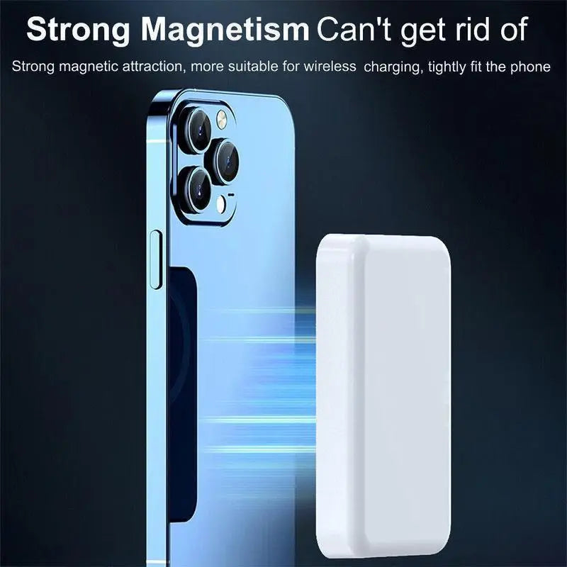 Power Up Your iPhone: Black 5000mAh MagSafe Magnetic Power Bank - Fast Wireless Charger for iPhone 12 to 17
