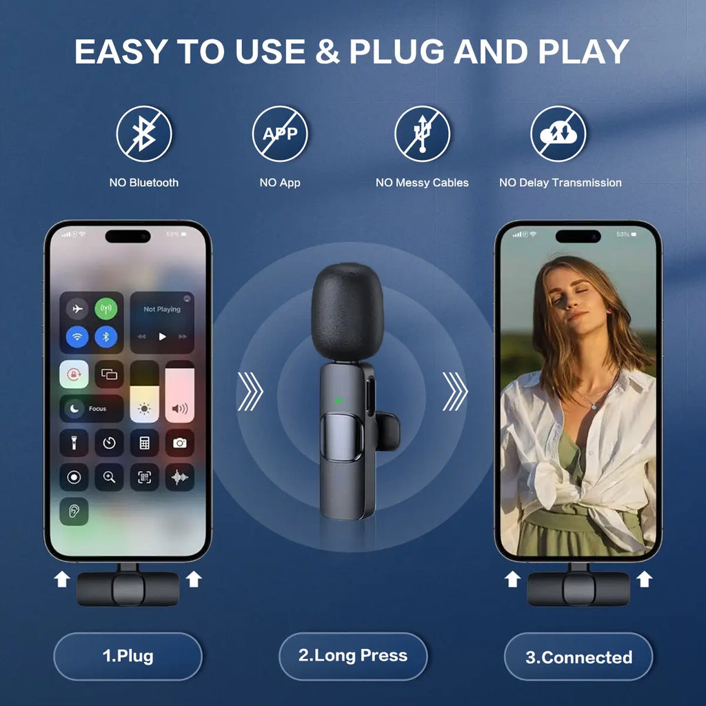 Elevate Your Audio Experience with Dual Sound Mini Mics for iPhone, Android & iPad – Your Ultimate Portable Solution for Crystal Clear Voice Capture and Effortless Content Creation