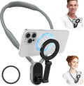 Revolutionary Magnetic Neck Mount: Hands-Free Phone Holder for Effortless Selfies and Live Streaming